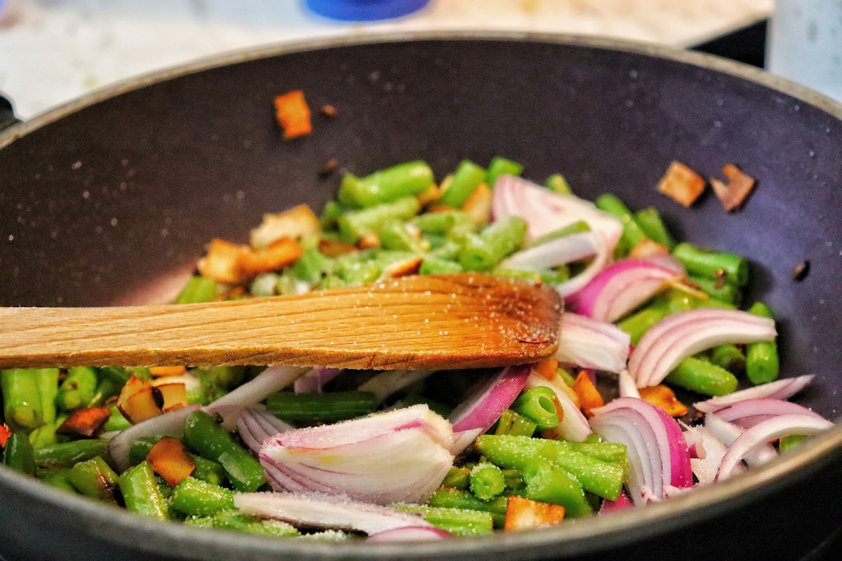 Fresh colorful vegetables and plant-based ingredients